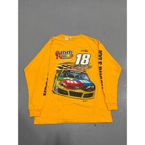 Kyle Busch #18 M&Ms Racing Shirt XL NASCAR Joe Gibbs Racing Yellow Tee